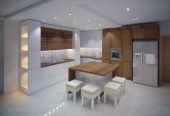 طراحی 3D سه بعدی کابینت آشپزخانه